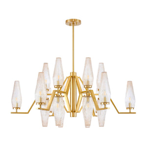   Modern European furniture - Ribbed Glass 18-Light Chandelier - www.oroa.com | Oroa.com