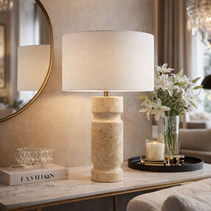   Modern European furniture - White Jute Accent Table Lamp - www.oroa.com | Oroa.com