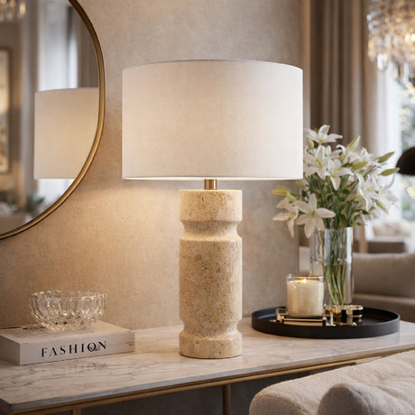  Modern European furniture - White Jute Accent Table Lamp - www.oroa.com | Oroa.com