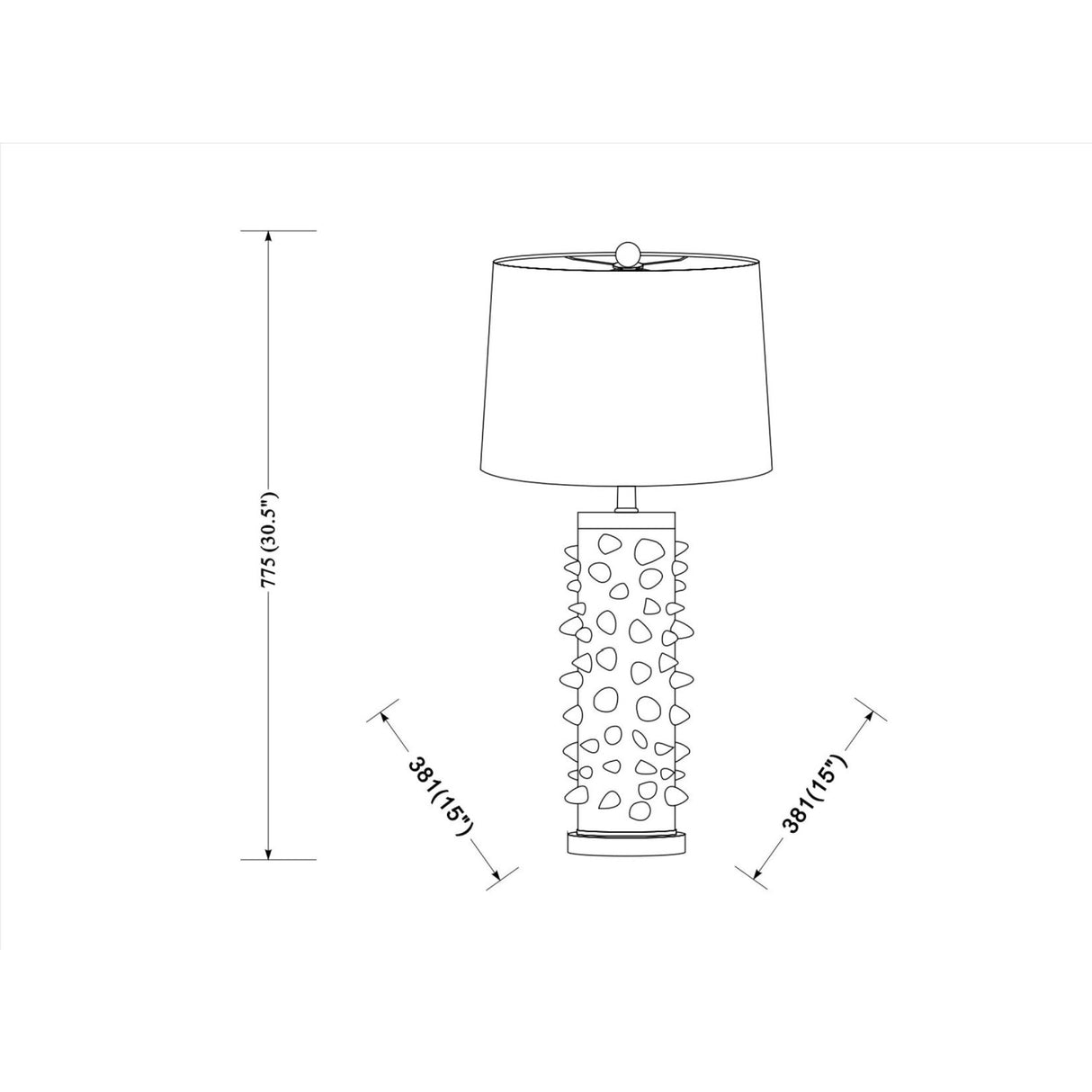   Modern European furniture - Spike Studded Ceramic Table Lamp - www.oroa.com | Oroa.com