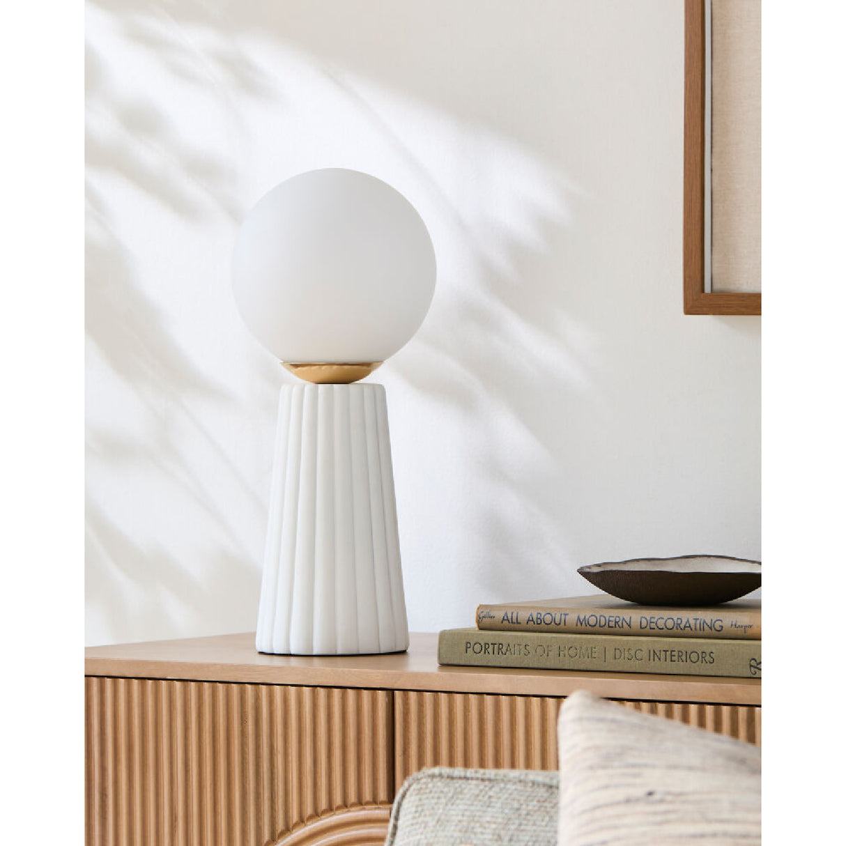   Modern European furniture - Fluted Ceramic Glass Table Lamp - www.oroa.com | Oroa.com