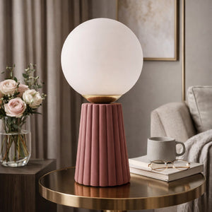   Modern European furniture - Fluted Ceramic Glass Table Lamp - www.oroa.com | Oroa.com