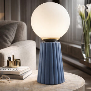   Modern European furniture - Fluted Ceramic Glass Table Lamp - www.oroa.com | Oroa.com