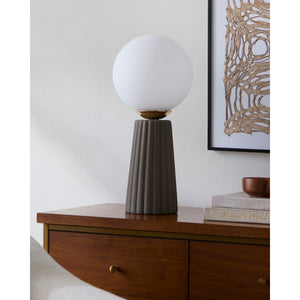   Modern European furniture - Fluted Ceramic Glass Table Lamp - www.oroa.com | Oroa.com