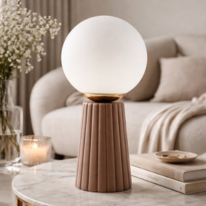   Modern European furniture - Fluted Ceramic Glass Table Lamp - www.oroa.com | Oroa.com