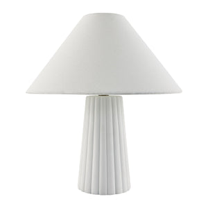   Modern European furniture - Fluted Ceramic Linen Table Lamp - www.oroa.com | Oroa.com