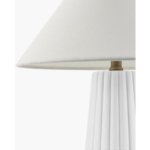   Modern European furniture - Fluted Ceramic Linen Table Lamp - www.oroa.com | Oroa.com