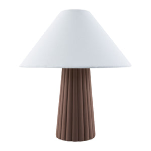   Modern European furniture - Fluted Ceramic Linen Table Lamp - www.oroa.com | Oroa.com