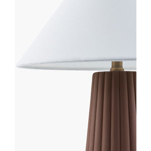   Modern European furniture - Fluted Ceramic Linen Table Lamp - www.oroa.com | Oroa.com