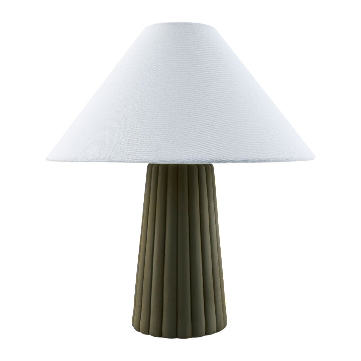   Modern European furniture - Fluted Ceramic Linen Table Lamp - www.oroa.com | Oroa.com