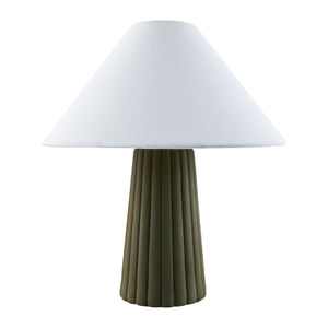   Modern European furniture - Fluted Ceramic Linen Table Lamp - www.oroa.com | Oroa.com