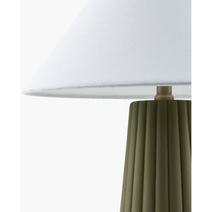   Modern European furniture - Fluted Ceramic Linen Table Lamp - www.oroa.com | Oroa.com