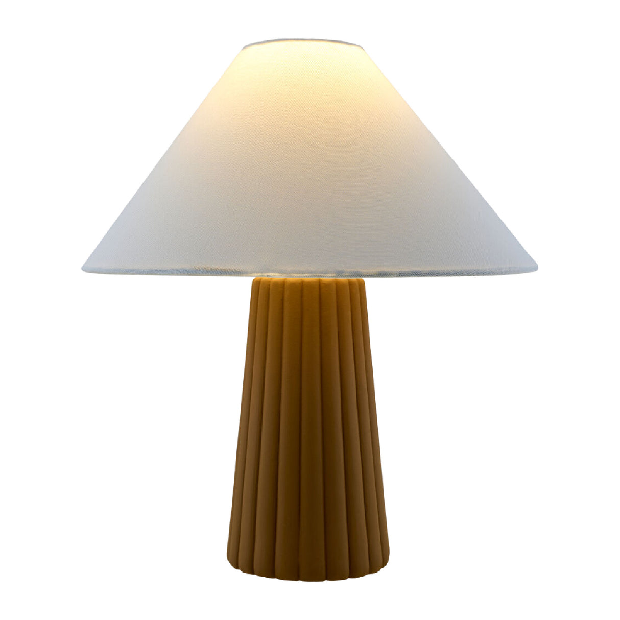   Modern European furniture - Fluted Ceramic Linen Table Lamp - www.oroa.com | Oroa.com