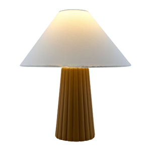  Modern European furniture - Fluted Ceramic Linen Table Lamp - www.oroa.com | Oroa.com