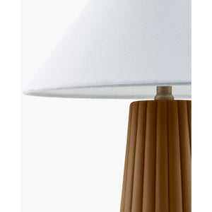   Modern European furniture - Fluted Ceramic Linen Table Lamp - www.oroa.com | Oroa.com