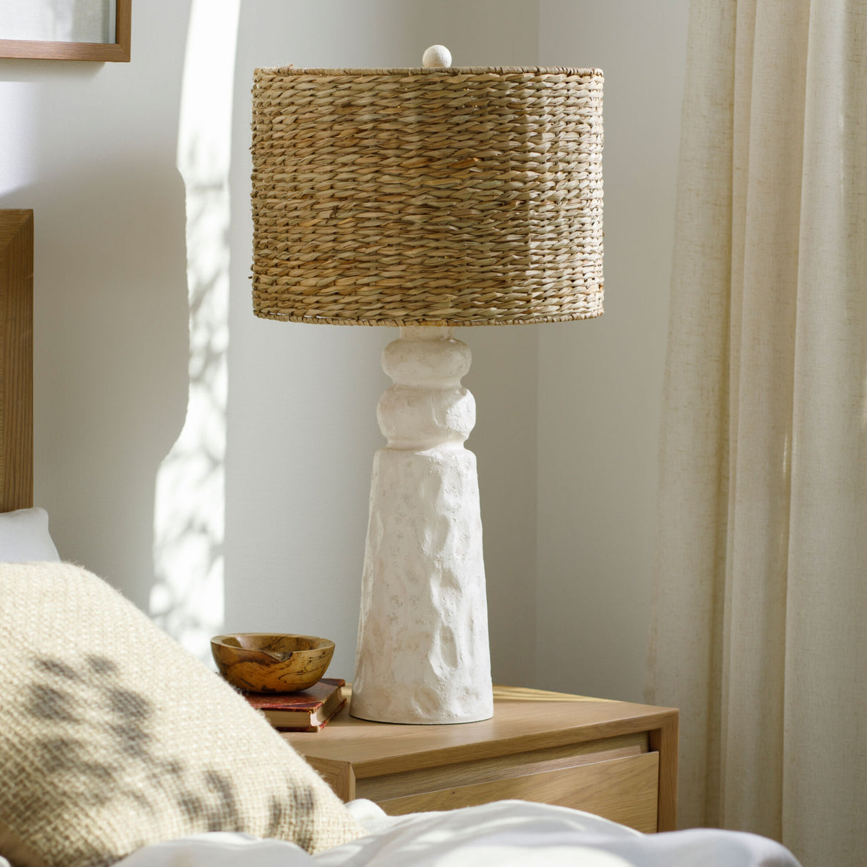   Modern European furniture - Woven Seagrass Accent Table Lamp - www.oroa.com | Oroa.com