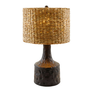   Modern European furniture - Tan Seagrass Accent Table Lamp - www.oroa.com | Oroa.com
