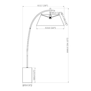  Modern European furniture - White Linen Tilted Floor Lamp - www.oroa.com | Oroa.com