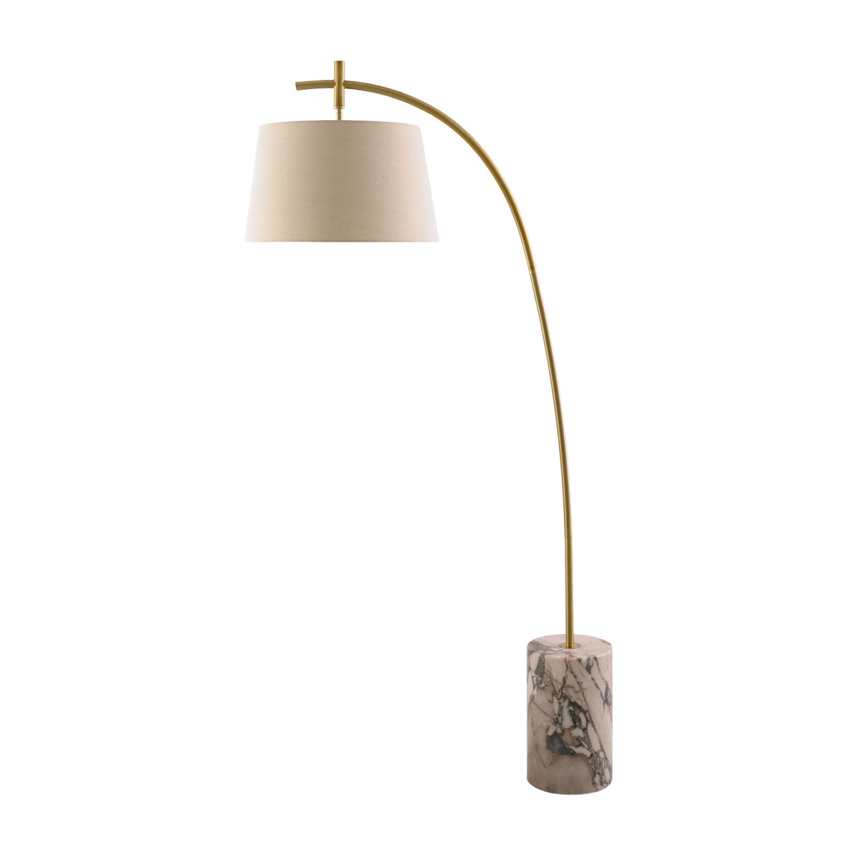  Modern European furniture - Linen Shade Sloped Floor Lamp - www.oroa.com | Oroa.com