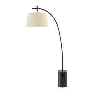  Modern European furniture - Linen Shade Sloped Floor Lamp - www.oroa.com | Oroa.com
