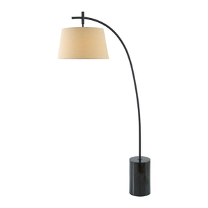   Modern European furniture - Linen Shade Sloped Floor Lamp - www.oroa.com | Oroa.com