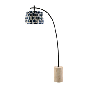   Modern European furniture - Patterned Blue Linen Floor Lamp - www.oroa.com | Oroa.com