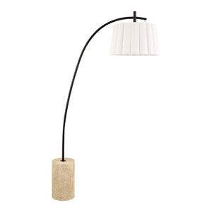   Modern European furniture - White Linen Scalloped Floor Lamp - www.oroa.com | Oroa.com