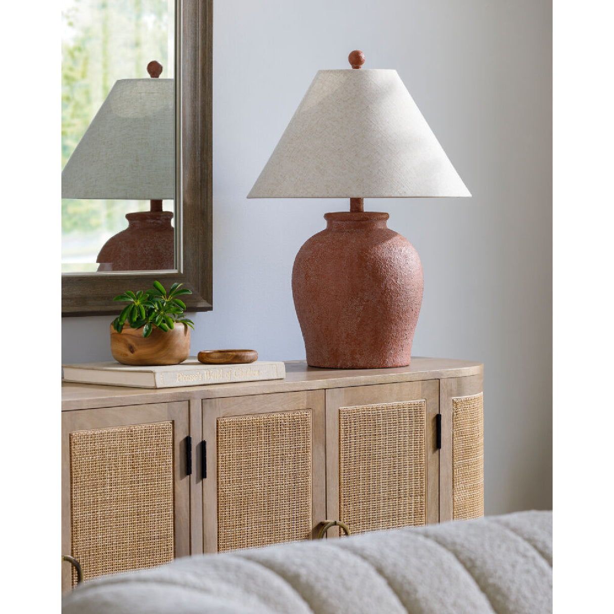   Modern European furniture - Red Ceramic Accent Table Lamp - www.oroa.com | Oroa.com