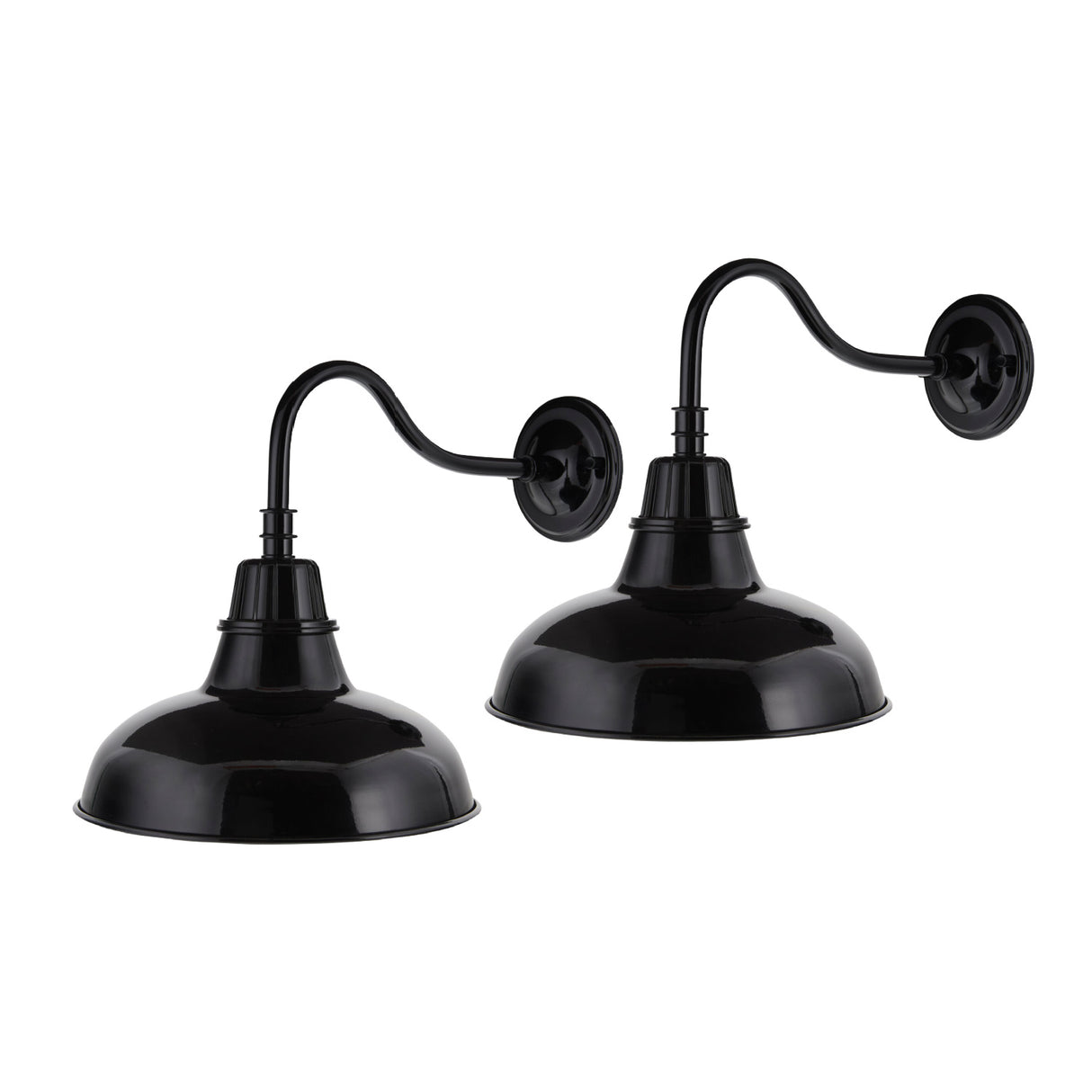   Modern European furniture -  Metal Shade Outdoor Wall Lamps (2) - www.oroa.com | Oroa.com