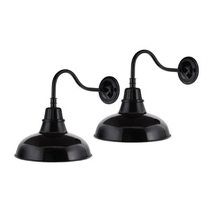   Modern European furniture -  Metal Shade Outdoor Wall Lamps (2) - www.oroa.com | Oroa.com