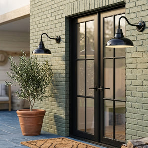   Modern European furniture -  Metal Shade Outdoor Wall Lamps (2) - www.oroa.com | Oroa.com