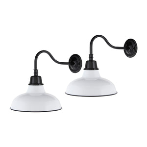   Modern European furniture -  Metal Shade Outdoor Wall Lamps (2) - www.oroa.com | Oroa.com