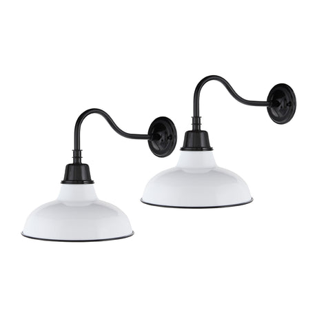   Modern European furniture -  Metal Shade Outdoor Wall Lamps (2) - www.oroa.com | Oroa.com