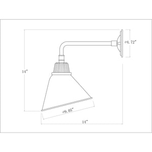   Modern European furniture - Conical Metal Shade Wall Lamps (2) - www.oroa.com | Oroa.com