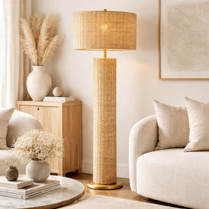   Modern European furniture - Woven Rattan Accent Floor Lamp - www.oroa.com | Oroa.com