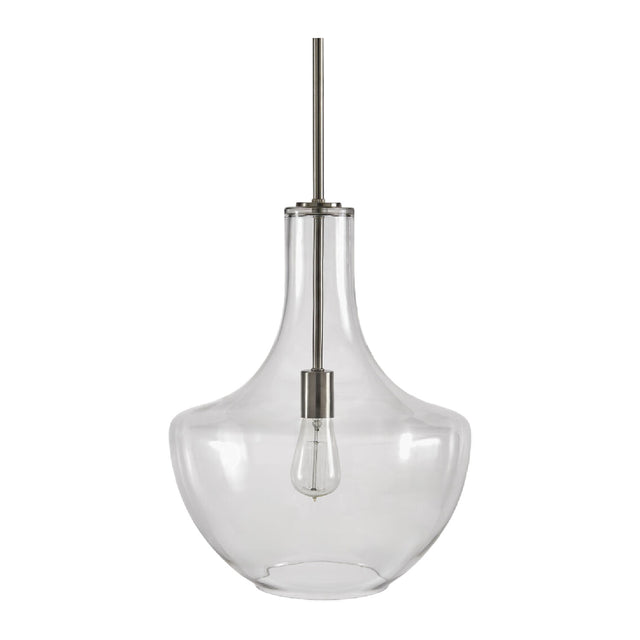 Modern European furniture - Clear Glass Silver Pendant Light - www.oroa.com