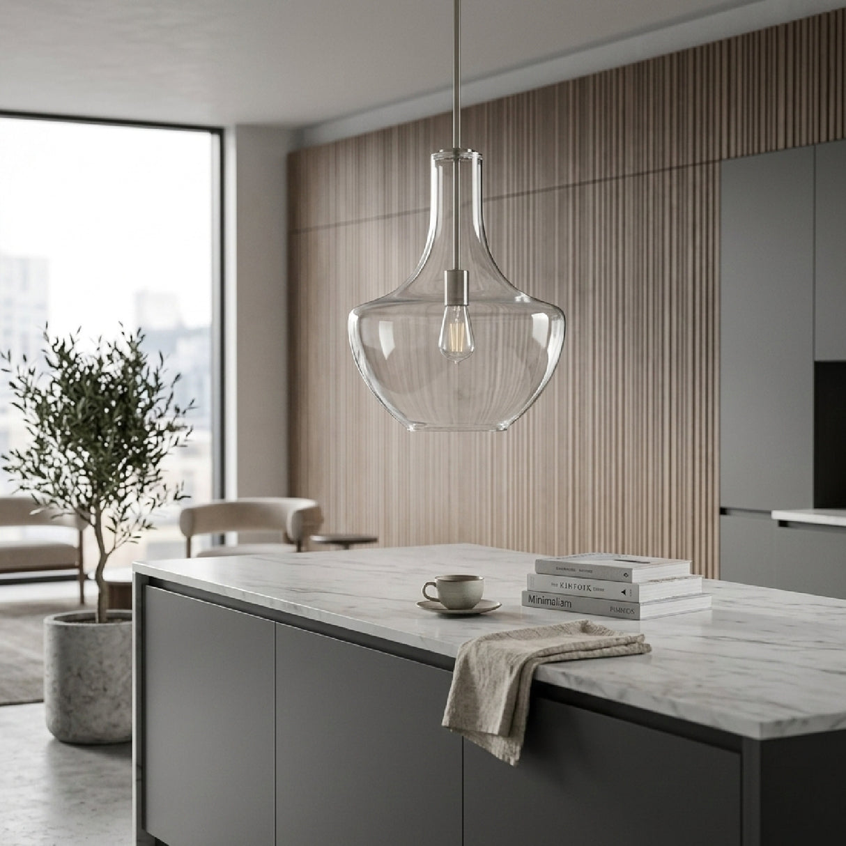   Modern European furniture - Clear Glass Silver Pendant Light - www.oroa.com | Oroa.com