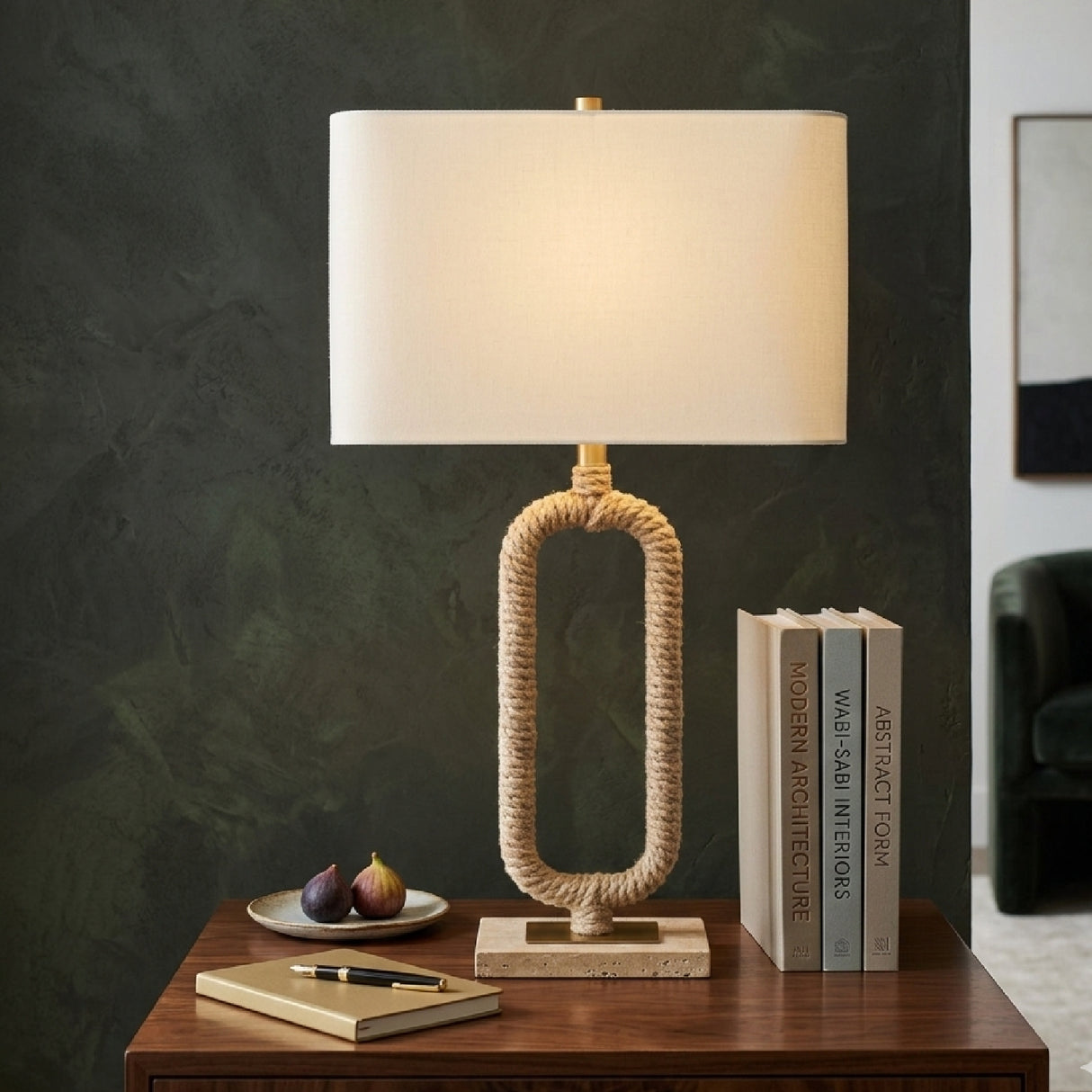   Modern European furniture - Natural Hemp Wrapped Table Lamp - www.oroa.com | Oroa.com