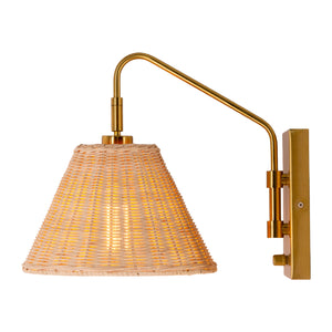   Modern European furniture - Natural Rattan Wall Lamp - www.oroa.com | Oroa.com