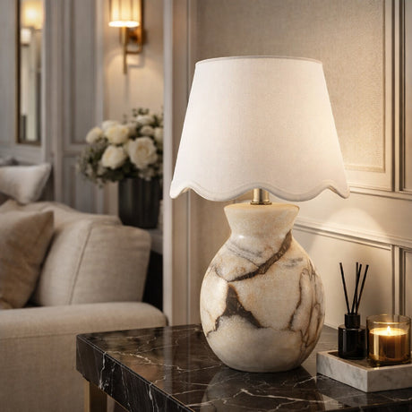   Modern European furniture - Natural Brown Marble Table Lamp - www.oroa.com | Oroa.com