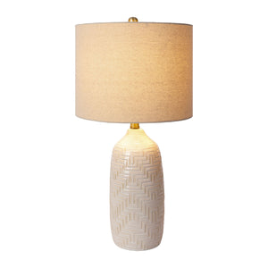   Modern European furniture - Glazed White Ceramic Table Lamp - www.oroa.com | Oroa.com
