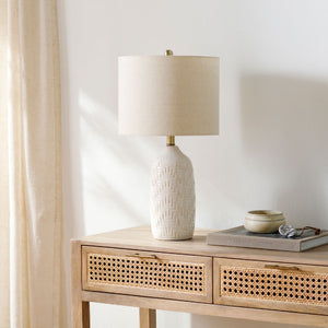  Modern European furniture - Glazed White Ceramic Table Lamp - www.oroa.com | Oroa.com