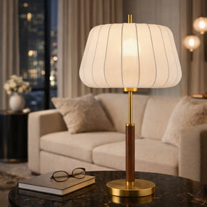   Modern European furniture - White Cotton Accent Table Lamp - www.oroa.com | Oroa.com