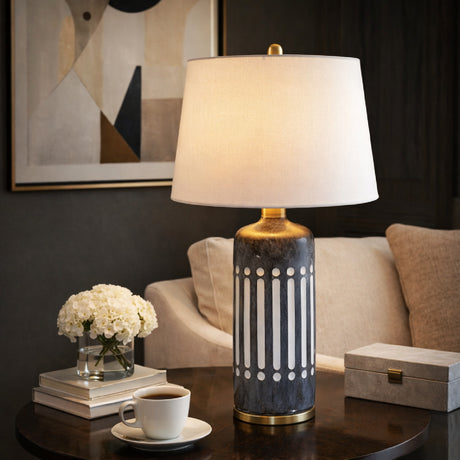   Modern European furniture - Gray Cement Accent Table Lamp - www.oroa.com | Oroa.com