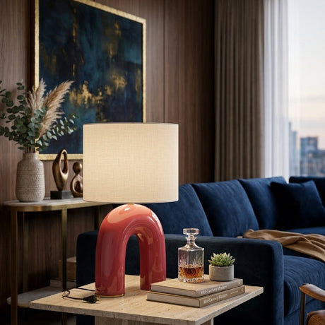   Modern European furniture -  Arched Ceramic Accent Table Lamp - www.oroa.com | Oroa.com