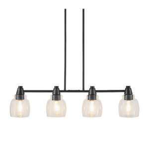   Modern European furniture - 4-Light Glass Linear Chandelier - www.oroa.com | Oroa.com