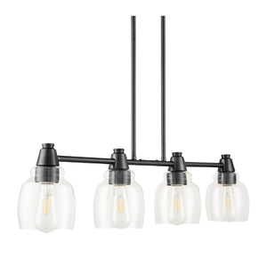   Modern European furniture - 4-Light Glass Linear Chandelier - www.oroa.com | Oroa.com