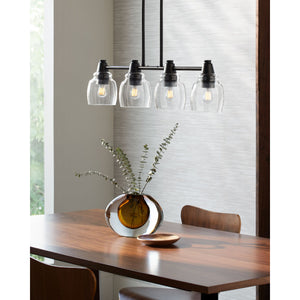   Modern European furniture - 4-Light Glass Linear Chandelier - www.oroa.com | Oroa.com