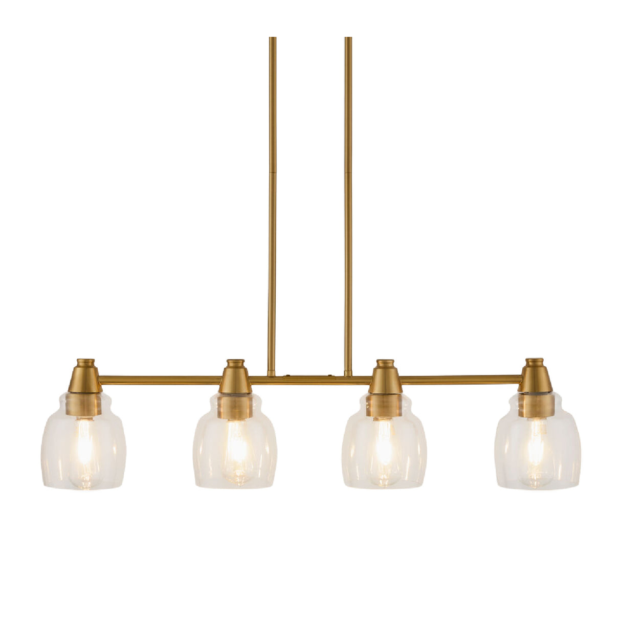   Modern European furniture - 4-Light Glass Linear Chandelier - www.oroa.com | Oroa.com