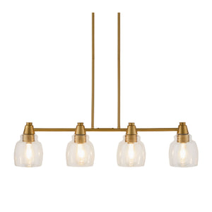   Modern European furniture - 4-Light Glass Linear Chandelier - www.oroa.com | Oroa.com